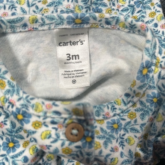 4/$20 Carter’s  Floral Print Cotton Shirt - Picture 4 of 4
